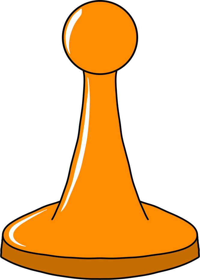 Orange Board Game Piece